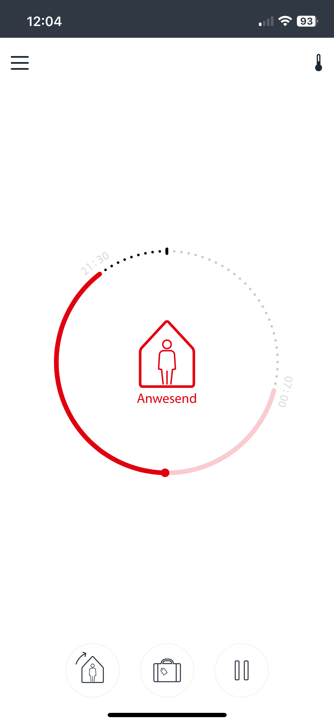 Bild in App Temperatur pro Raum